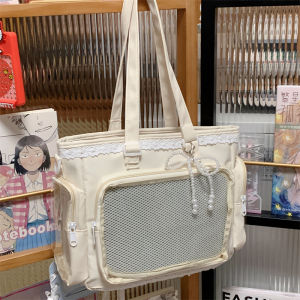 SALUTATION | Transparent Large Capacity Tote Bag For School And Commuting