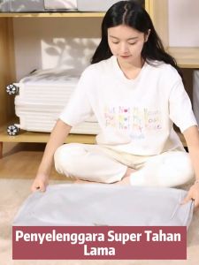 ▶Sangat tahan lama◀ Box baju 66L-110L Box Storage|box container besar kain Oxford berkualitas tinggi|Kotak penyimpanan pakaian jendela transparan|Storage box serbaguna bukaan ganda |Tahan debu dan tahan air/dapat dilipat/ditumpuk
