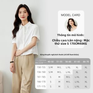 Vimly | Áo Sơ Mi Thiết Kế Hai Mảnh Xanh Chấm Bi