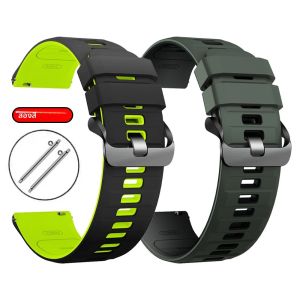 สายนาฬิกาซิลิโคนขนาด 22 มม. สำหรับ COROS APEX 46 มม. 2 Pro/PACE Pro 3 สายรัดข้อมือแบบนุ่มสำหรับทุกเพศ สายรัดข้อมือแบบสปอร์ต ใช้ได้กับนาฬิกา Xiaomi Watch S4