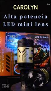 New Design Car LED Headlight H4 Mini Projector Lens 12V 170W 20000LM 6500K High/Low Beam With Solenoid Valve Single Spot Light