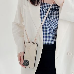 CHUQIAN | Black Crossbody Shoulder Strap Anti-drop iPhone Case