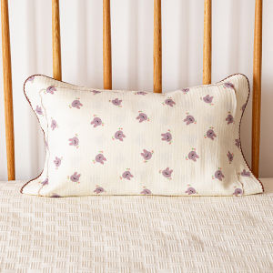 ผ้าปูที่นอนเด็กลายกระต่ายสีม่วง ผ้าฝ้ายแท้ชั้นดี 6 ชั้น ผ้าฝ้ายแท้สำหรับเด็กแรกเกิด ผ้าปูที่นอนแบบใช้ได้หนึ่งครั้ง