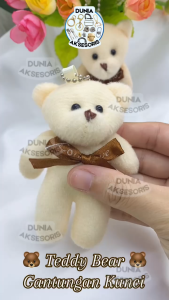 Cantolan *BONEKA TEDDY BEAR* (Plua Rante Biji Lada) | Gantungan Kunci Tas | Hampers | Souvenir | Buket Wisuda