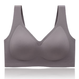 Seamless Latex กีฬา Bra สําหรับผู้หญิงหน้าอกเล็กรวบรวมเสื้อกั๊กสไตล์เจลนุ่มไม่มีแหวนเหล็กรอง Breast Collection