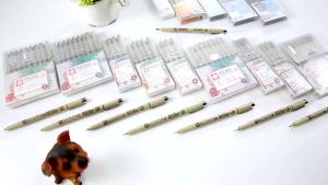 9PCS SAKURA Pigma Micron Fineliner Pens Set - Archival Colored Ink Pens for Writing Drawing or Journaling 05 01 005 Point Size