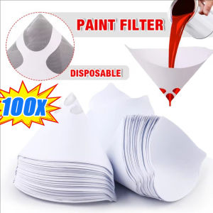 100pcs Disposable Car Paint Filters / Conical Mesh Paint Filters / Paper Paint Filters for Car Paint Spraying Art Paint Spraying and Furniture Paint Spraying