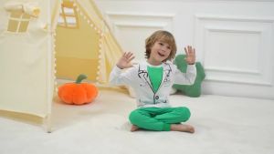 A&J DESIGN | Prince Costume for Kids Boy Halloween Carnival Party Sleepwear Toddler Blue Long Sleeved Pajamas Theme Shooting Dress Ups Sets
