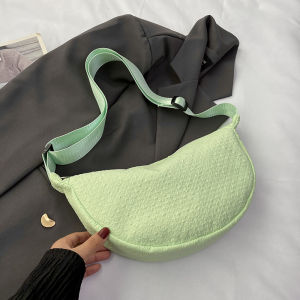 สไตล์เกาหลีสไตล์Ins Oxfordผ้าDumpling Shapeกระเป๋าCrossbodyสําหรับผู้หญิง2023ใหม่สบายๆศิลปะไหล่เดี่ยวSatchel