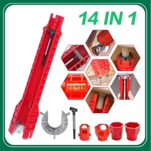 Sink Faucet Wrench Plumbing Repair Tool Anti-Slip Handle Double Head Wrench Bathroom Plumbing Water Heater Spanner Tool