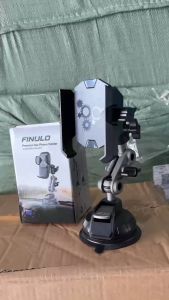 FINULO Holder Handphone Mobil Kokoh Bahan Alumunium dan ABS Adjustable Premium Aksesoris Interior Mobil