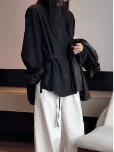 Elegant Oversized Shirt Slimming Beautiful Belly Covering Womens Fashionable Early Autumn New Arrival Korean Style Long Sleeve