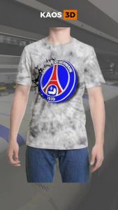 Kaos 3D 3 Dimensi PSg Logo 2 Premium Bangkok Thailand