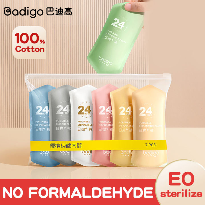 【SG STOCK】Badigo Badigao 100% Cotton Disposable Women (7pcs/pack ...
