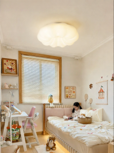YUANSHIMUYU | Cream Style Pumpkin Shape Ceiling Light