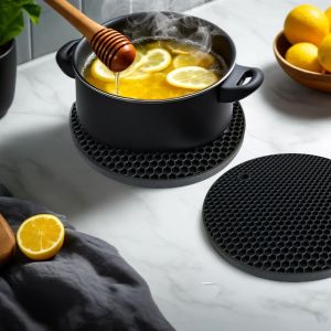 Silicone Trivet Mats Heat Resistant Pot Holders Multipurpose Non-Slip Hot Pads for Kitchen Potholders Hot Dishers Jar Open