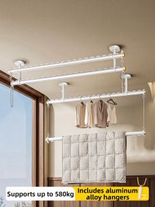 BIREN | Fixed Side Mount & Ceiling Mounted Double Layer Clothes Drying Rack