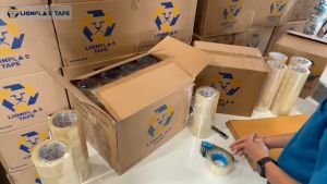 กล่อง OPP TAPE 1 ม้วน เทปใส 42 ไมครอน ยาว 100 หลา เต็ม 100% รับประกันความเหนียว ติดแน่น เกรดพรีเมียม