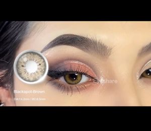 Blackspot Series: Graded Contact Lenses - 1 Pair, 14.5mm, Brown Color, Yearly Use
