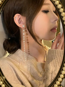 Elegant Beauty ~ Super Fairy Long Pearl Earrings French Elegance Elegant Fancy Easiest for Match Slim Face Earrings Female