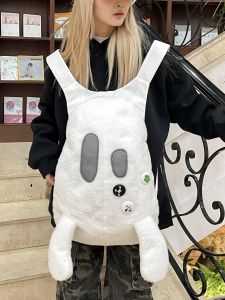 Cartoon Monster Large Capacity Backpack Casual Style Student Bookbag Dual Shoulder Bag Soft Material Non-Folding Zipper Closure