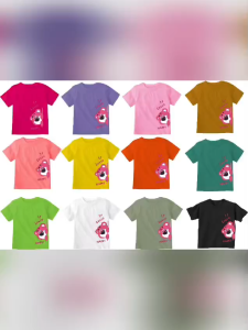 JNK1 Baju kaos anak anak/baju atasan anak gambar digital seri 004 Lotso happy
