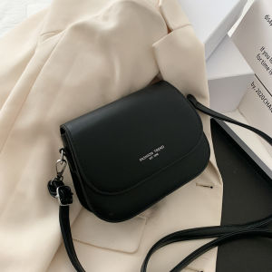Trendy Fashionable Womens Crossbody Bag Single Shoulder Bag Soft PU Leather Youth Casual Style Small Size Solid Color