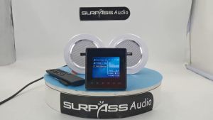 Smart Home Theater Sound System Bluetooth Touch Screen Wall Amplifier Support Fm Radio with Surround Stereo 3 inch Mini Ceiling Speaker for Hotel Restaurant