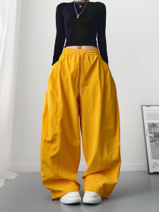 Lagenlook High Waist Wide Leg Sports Pants Womens Loose Fit Casual Dance Trousers Autumn plus Size Fat MM Lazy Style