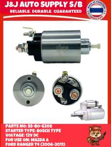 SS-BO-6208 BRAND J&J STARTER SOLENOID (BOSCH TYPE) 12V FOR USE ON: MAZDA FORD RANGER 2006-2011