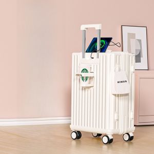 MIMANI | Womens Small Carry-On Suitcase Durable Travel Bag With Combination Lock Large Capacity Hard Shell Fashionable Trendy Bag