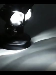 LED Lampu Tembak Sorot Laser Motor Bentuk Owl Burung Hantu 2 Mata Aluminium Alloy Warna Kuning Putih