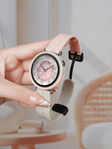 Applicable to Huawei GT4 Watch Band 41mm Magnetic Suction Foldable Buckle GT5 Silicone Gt5ro Strap Watchgt4 Silicone Protective Case Girls Summer Protective Case Suit Breathable Watch Bracelet Fall and Winter