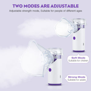 Ultrasonic Mini Nebulizer Rechargeable Mesh Nebulizer Inhaler Spray Adult & Kids Asthma Saline Nebuliser