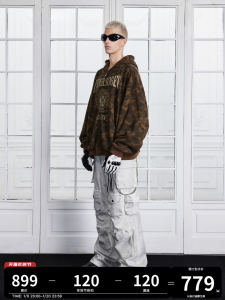 Undersober Turkey Import Denim Washed Cargo Pants Trendy American Men Straight-leg Casual Pants