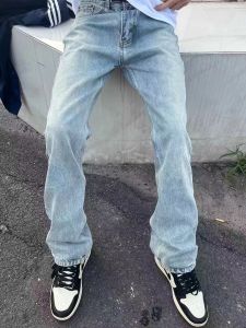 กางเกงยีนส์ทรงขาบานสไตล์วินเทจสีน้ำแข็ง Cleanfit 517 ทรงหลวม กางเกงขายาวทรงตรงสำหรับผู้ชาย ฤดูใบไม้ผลิและฤดูร้อน