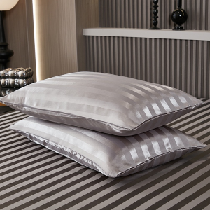 Topstar Satin Silk Pillow Case Cover Striped Cozy Smooth Hypoallergenic Silky Pillowcase 18X28 inches