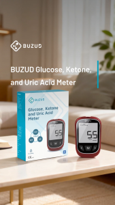 BUZUD Ketone Uric Acid Blood Glucose 3-in-1 Meter