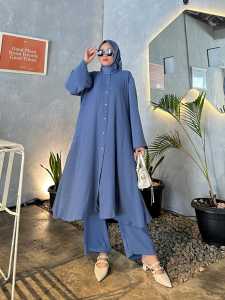 Zamiqu One Set Wanita Long Tunik Premium Quality