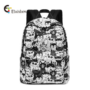 กระเป๋าเป้สะพายหลังนักเรียนมัธยมปลายและนักศึกษาชั้นสูง ความจุขนาดใหญ่ น้ำไม่ซึม กระเป๋าเดินทาง กระเป๋าหนังสือ กระเป๋าสะพายไหล่คู่สำหรับผู้หญิง