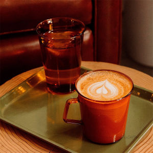 Japan Kinto Cast Amber New Arrival Amber Retro Heat-Resistance Glass Coffee Cup Tea Cup Mark Cup
