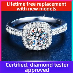 KAFANDENG | Moissanite Princess Square Diamond Ring 1 Ct