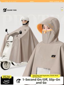 QUANYAN | Rainproof Raincoat for Women Single/Double Person Long Full-Body Thickened Size Motorcycle Riding