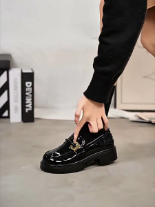 【local stock】Thick Soled Mary Jane Sandals For Kids Height Increasing Loafers Dual Heel Design Suitable For Multiple Needs New PVC Material Soft And Non Slip