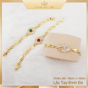 Lắc Tay Nữ Titan Xinh Xắn Đính Đá Vòng Tay Nữ Xi Mạ Vàng Cao Cấp Bền Màu (Không Bị Xỉn Đen) B50LTHOADE | Berry Jewelry
