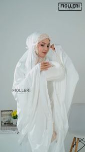 FIOLLERI - MUKENA IRISH I Premium Armani Silk Daily 2in1 Resleting Set Tas Cantik I Renda Mewah Terbaru