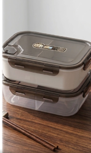⬛️ 1300 ML BPA Free Microwavable 3 Compartment Meal Prep Lunch Box With Vent Lid (Grade 5 PP  Freezer Safe & Lockable)