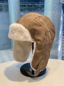 Winter Lei Feng Hat Mens Outdoor Windproof Cycling Cold-Proof Warm Earflaps Cap Womens Northeast Thickened Fleece-lined Flight Helmet