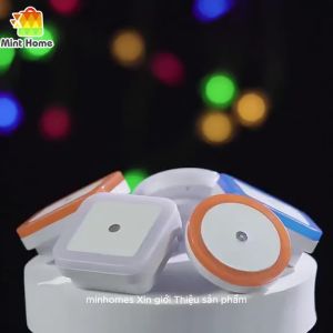 Đèn ngủ hình vuông LED tự động cảm biến ánh sáng trang trí cầu thang/ nhà tắm / phòng ngủ đa năng.
