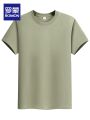 Lormen Men's Fashion round Neck Short Sleeve T-Shirt Pure Cotton Lightweight Loose Summer Top Antibacterial 7A Youth Casual. 